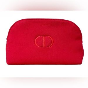 NEW DIOR Bag Pouch Trousse Red 7" wide × 4" high × 2" deep